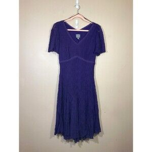 Rabbit Rabbit Rabbit Design V-Neck Lace Maxi Dress 14 Purple Cottage Whimsigoth
